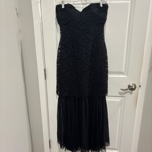 Elegant Black Strapless Maxi Dress